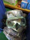 Lot of approx. 20 safety goggles and about 25 pair of booties