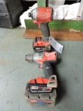 Pair of Milwaukee Tools, a drill and impact driver, 2 batteries