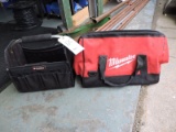 Pair of Soft side tool bags, 1 Milwaukee, 1 PlumbMaster  w/ contents