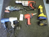 Lot of Various Power Tools incl. Milwaukee right angle drill, Makita grinder, etc.