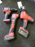 Milwaukee SawZall, drill and multi tool, comes with 2 batteries