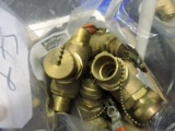 Lot of 6 - 3 and 4 way junctions, some with shut off valves / ball valves