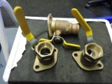 3 Watts brass shut off valves