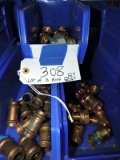 3 Bins of copper connectors and reducers - see photo