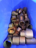 Lot of assorted copper coupling, caps and reducers