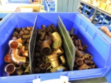 Large variety of brass elbows, couplings and tees