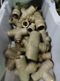 Single bin of brass relief valves, apolo brand