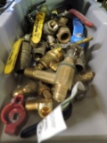 Lot of various brass shut off valves