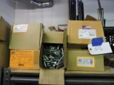 Large lot of various pipe hangers and extension split clamps - see photo