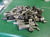Large assortment of mixed sockets and various size socket extentions