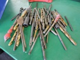 VERY large assortment of various drill bits and a milwaukee bit case