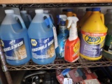 Shelf of Various Cleaners - see photos