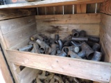 5 Bins of Various Cast Iron Fittings