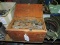 Wooden Tool Box with Vintage Pipe Threaders & Tools - some are rusty, need cleaning