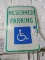 Handicap Reserved Parking Sign - Good Condition / 18