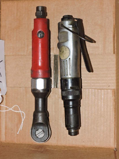 Pair of Pneumatic Tools -- 1/4" Drive Pnuematic Screwdriver & Air Ratchet
