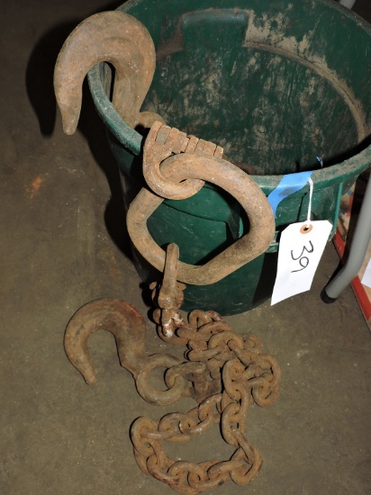 Extra Large Heavy-Duty Rigging Chain with Hooked Ends