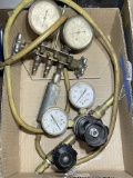 Pair of Dual Gauge Gas Regulators / Brands Unknown