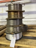 Six Reels of Various Wire Types - 5 of the 6 appear nearly full