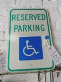 Handicap Reserved Parking Sign - Good Condition / 18