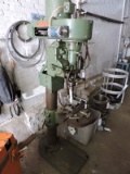 Free-Standing Industrial Drill Press with Various Vises / Apprx 72