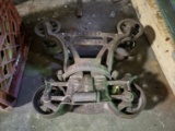 Antique MYERS UNLOADER -- Hay Loft Beam Trolley / Good Condition / Iron Constuction