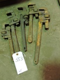 Lot of 5 Antique Pipe Wrenches - need some clean-up