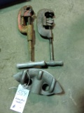 Pair of RIDGID Pipe Cutters and a Century Fox Pipe Bender