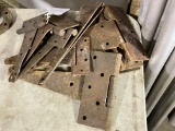 Stack of Apprx 10 Antique Hinges / Range from 5.5