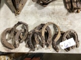 Large Lot of Antique Horse Shoes / Apprx 12 / Various Sizes & Styles