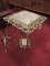 Ornate Metal and Marble Table / 32