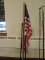 Formal American Flag on Pole and Extra Poles
