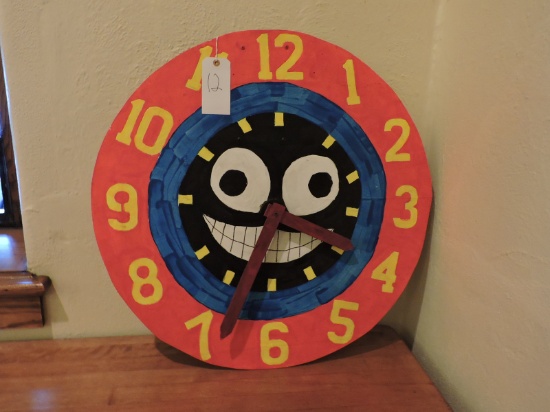 Fun Non-Working Clock for Teaching Children How to Tell Time -- Apprx 31.5"