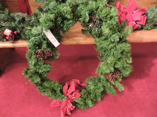 Christmas Wreath - All Man-Made Materials -- 30" Across