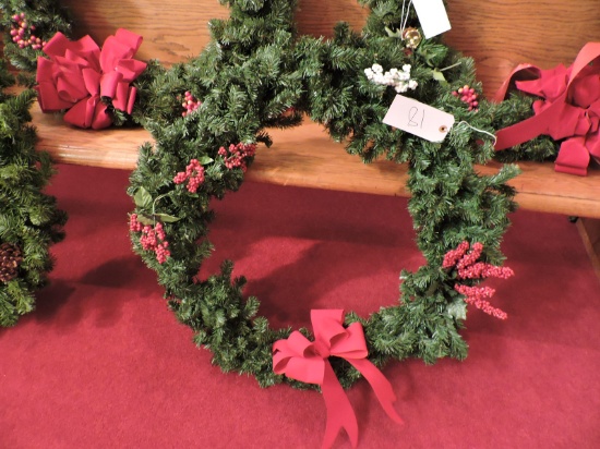 Christmas Wreath - All Man-Made Materials -- 30" Across
