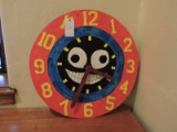 Fun Non-Working Clock for Teaching Children How to Tell Time -- Apprx 31.5