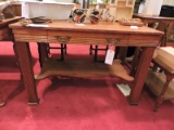 1930's Craftsman-Style Wooden Library Table -- 29