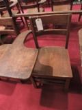 Antique Wooden Student Desk -- 22