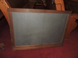 Single-Sided Antique Chalkboard with Chalk Holder / Apprx 120 Yrs Old / 29