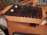 Wooden Table-Top Xylophone / Marimba -- with Mallets