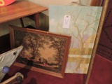 A Painting and a Print - Wooded Landscapes