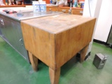 Large Commercial-Grade Butcher Block with Can Opener / 24