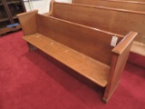 Antique Wooden Church Pew - Original - Apprx 135 Years Old / Completely Straight