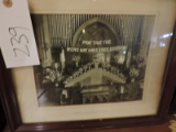 Framed Black & White Photo of the Original Focal Point of the Church (1938)