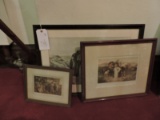 Lot of 3 Various Vintage Religious Pictures -- Framed Under Glass