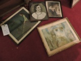 Lot of 4 Various Vintage Religious Pictures -- Framed Under Glass