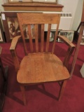Antique Wooden Desk Chair / 36