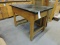 Vintage Laboratory Table with Top / Blonde Wood