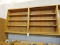 Pair of Hanging Blonde Wood Book Shelves / 4-Shelves Each