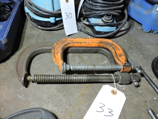 Pair of C-Clamps /  8" C-Clamp and 5" C-Clamp